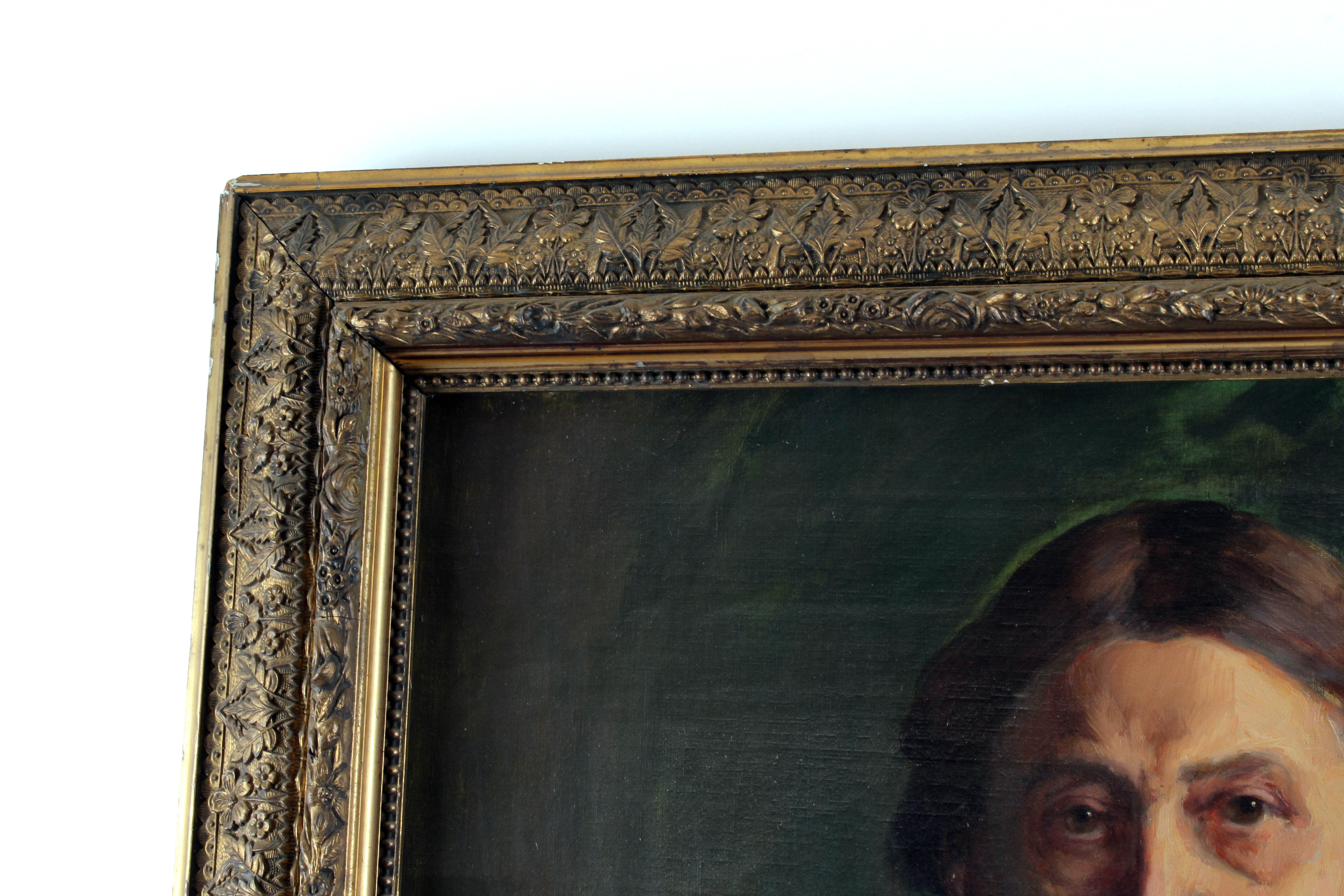 Caroline Lord Signed 1902 Oil Portrait of Eliza Wright Lord