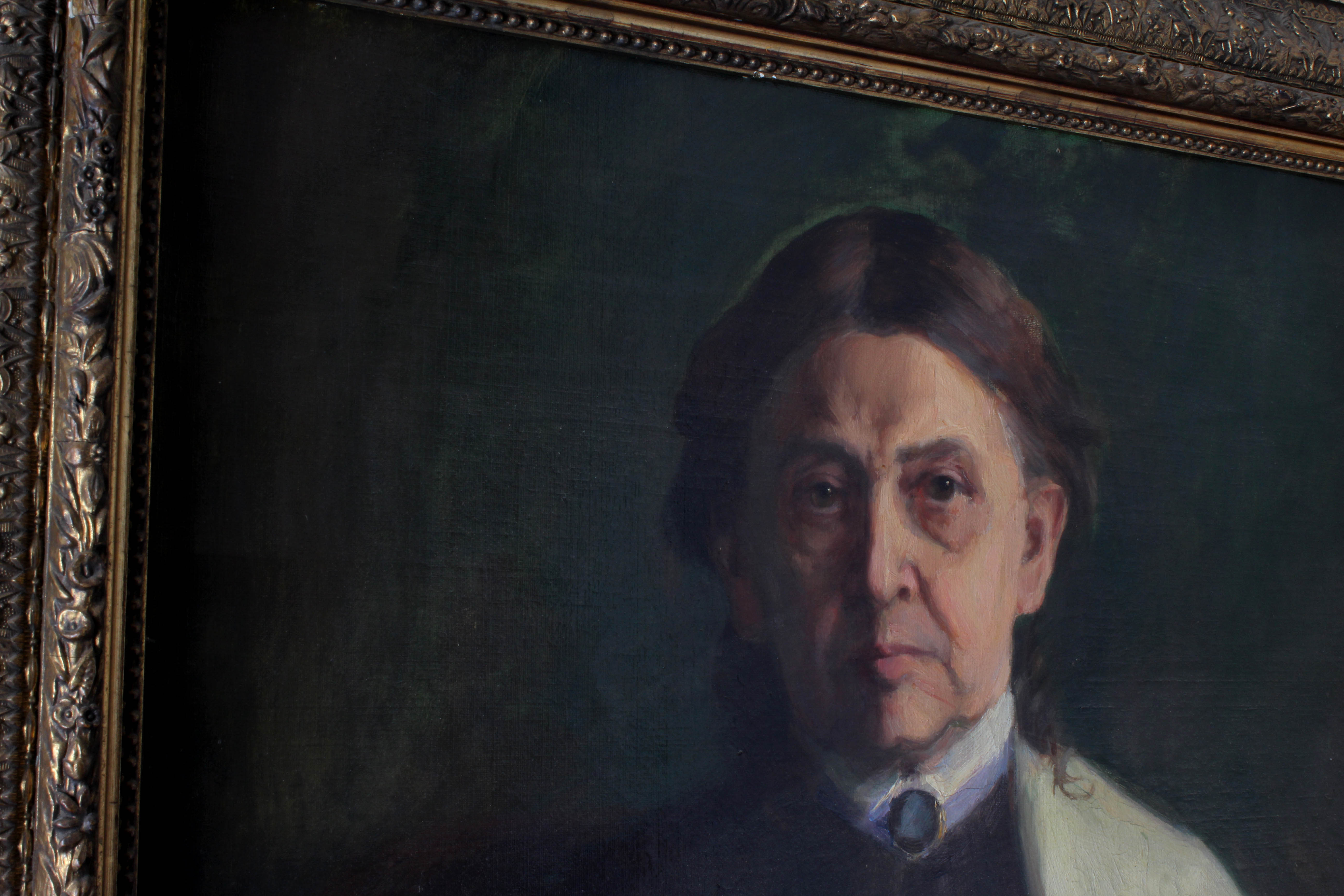 Caroline Lord Signed 1902 Oil Portrait of Eliza Wright Lord