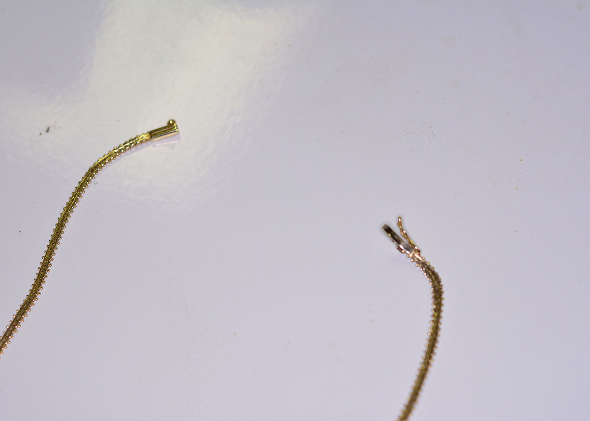 14K Tri-Color Gold "V" Weave Necklace