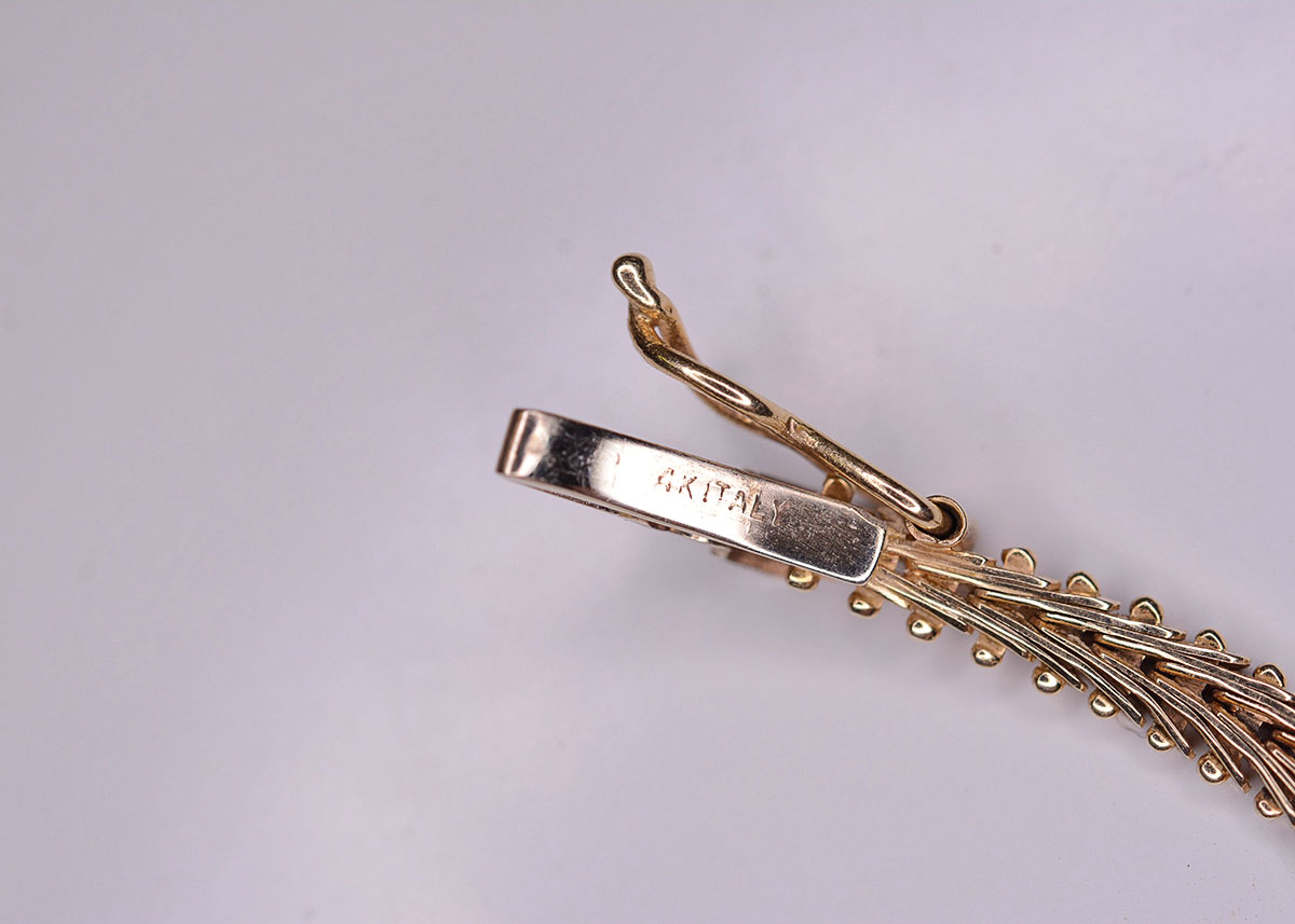 14K Tri-Color Gold "V" Weave Necklace