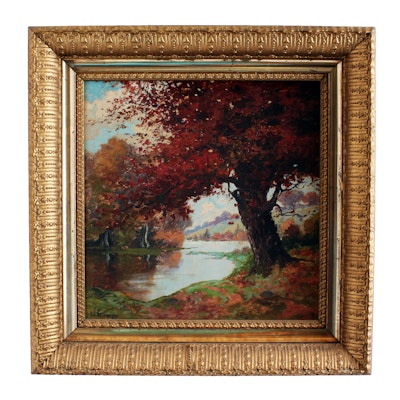 F.J. Girardin Early 20th Century Oil Painting F.J. Girardin Early 20th Century Oil Painting