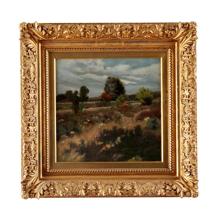 Ben Foster 20th Century Oil on Canvas "Western Landscape"