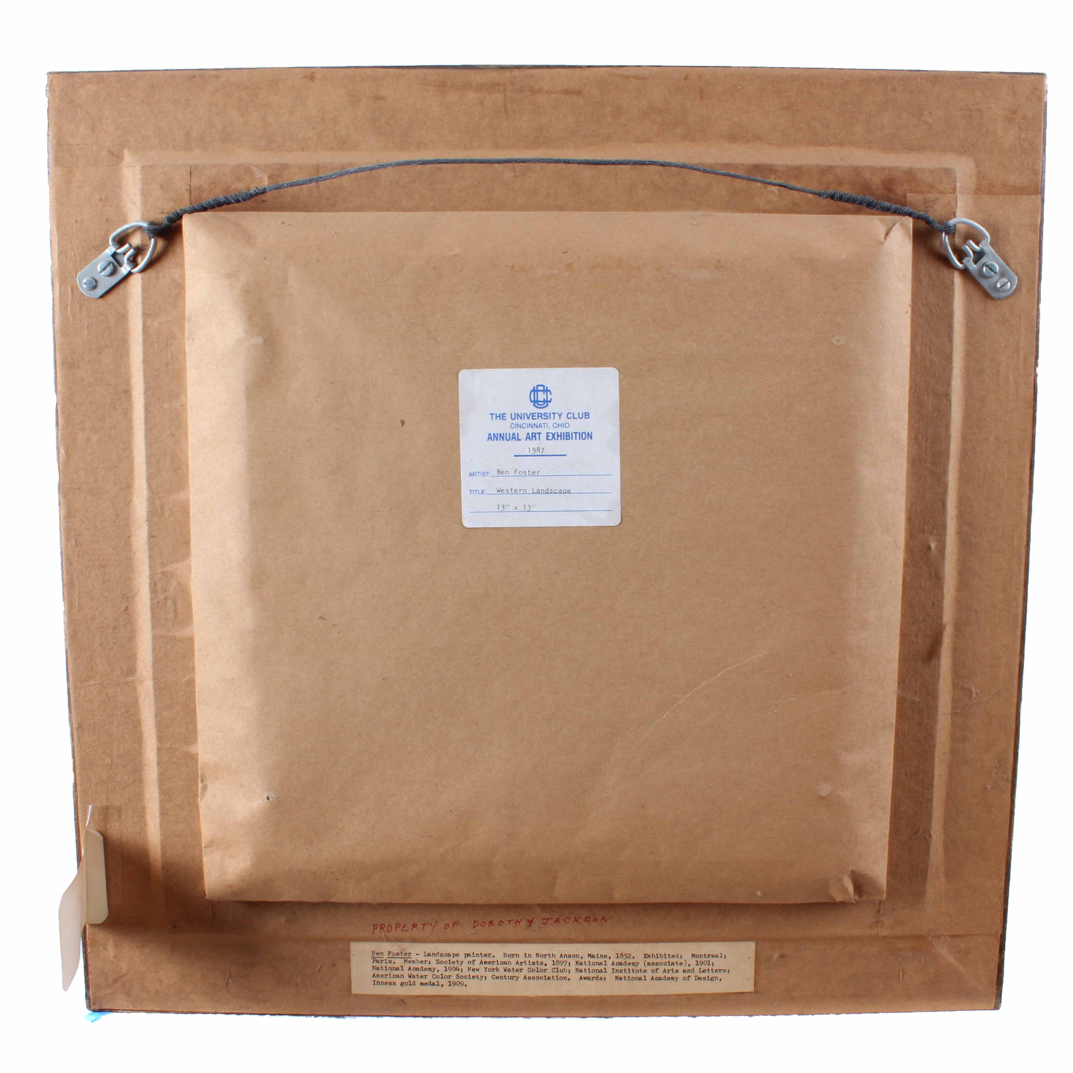 Ben Foster 20th Century Oil on Canvas "Western Landscape"