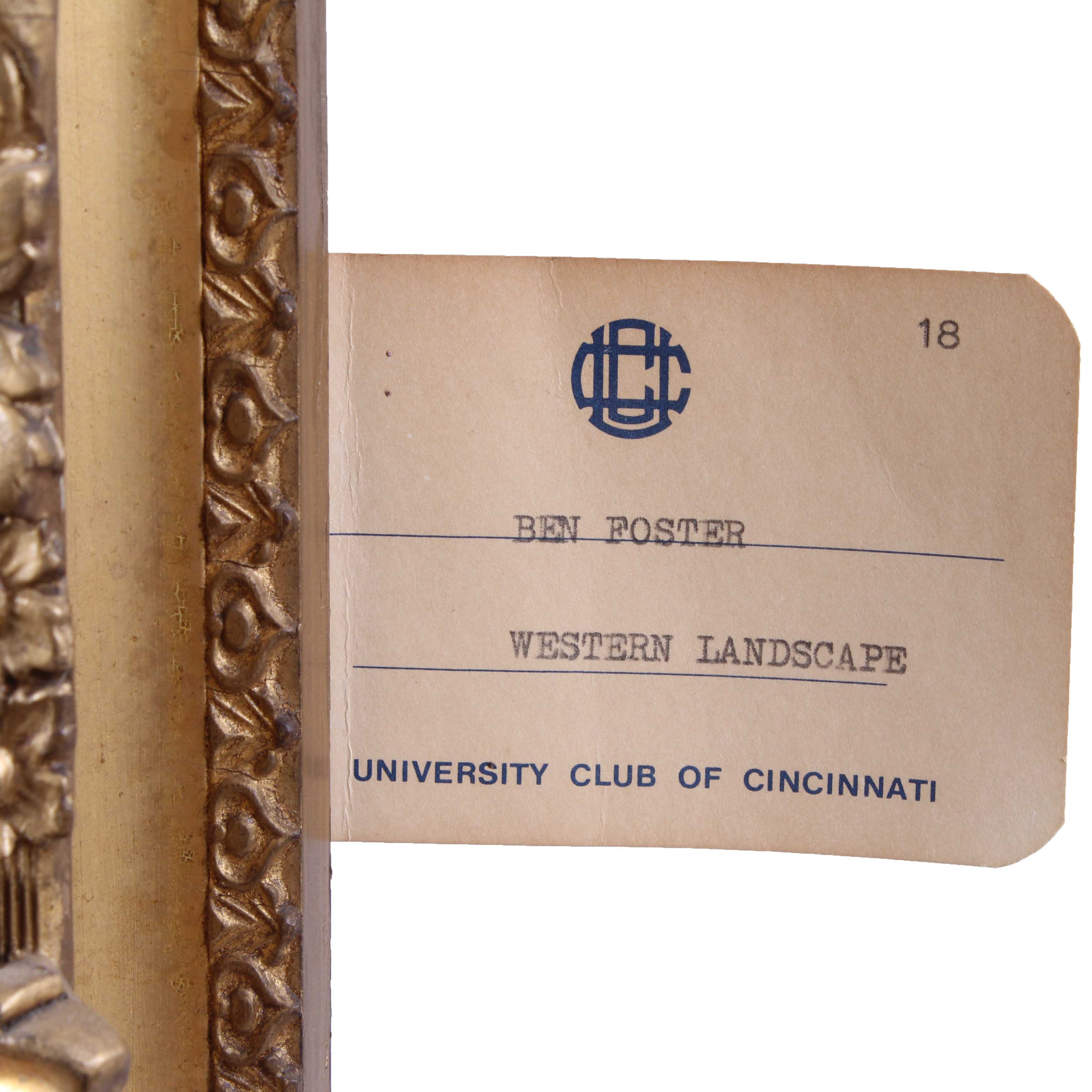 Ben Foster 20th Century Oil on Canvas "Western Landscape"