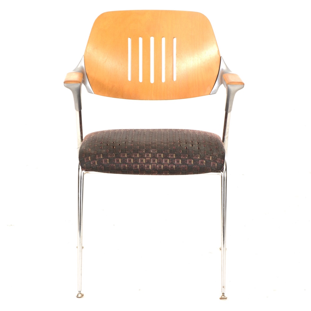 Set of Four Mid-Century Modern Thonet Arm Chairs