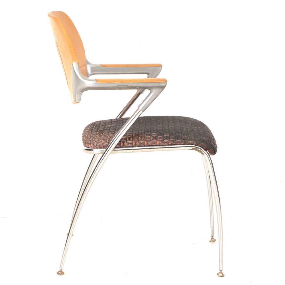 Set of Four Mid-Century Modern Thonet Arm Chairs