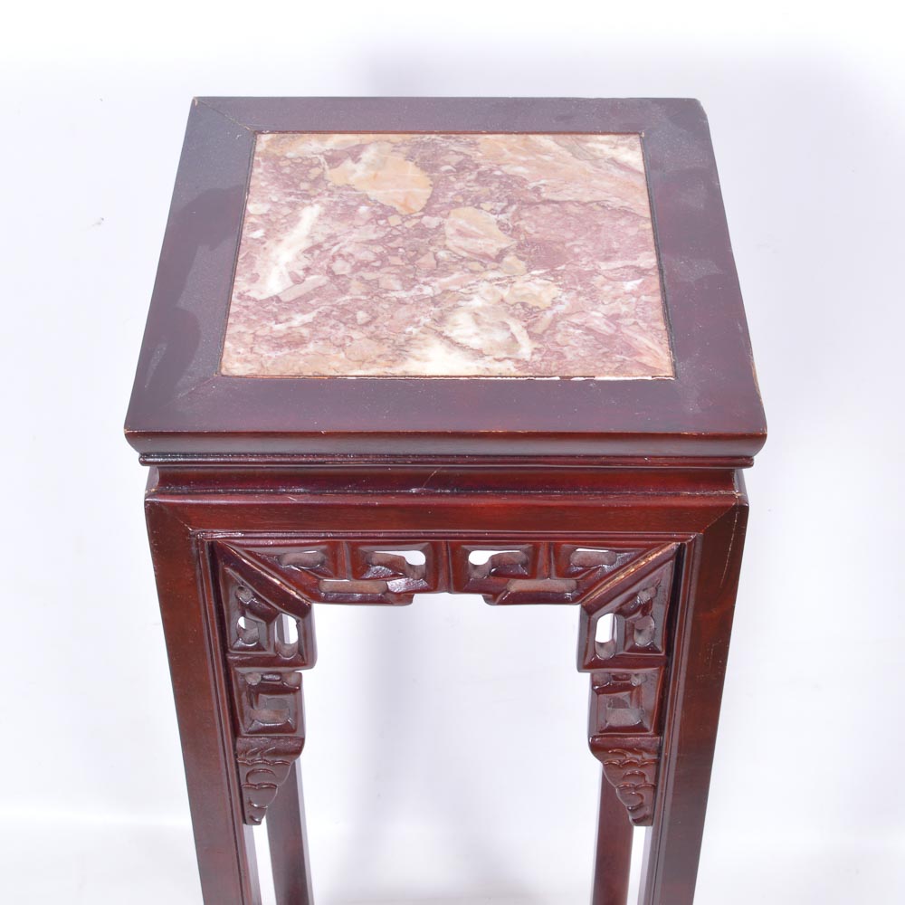 Marble Top Plant Stand