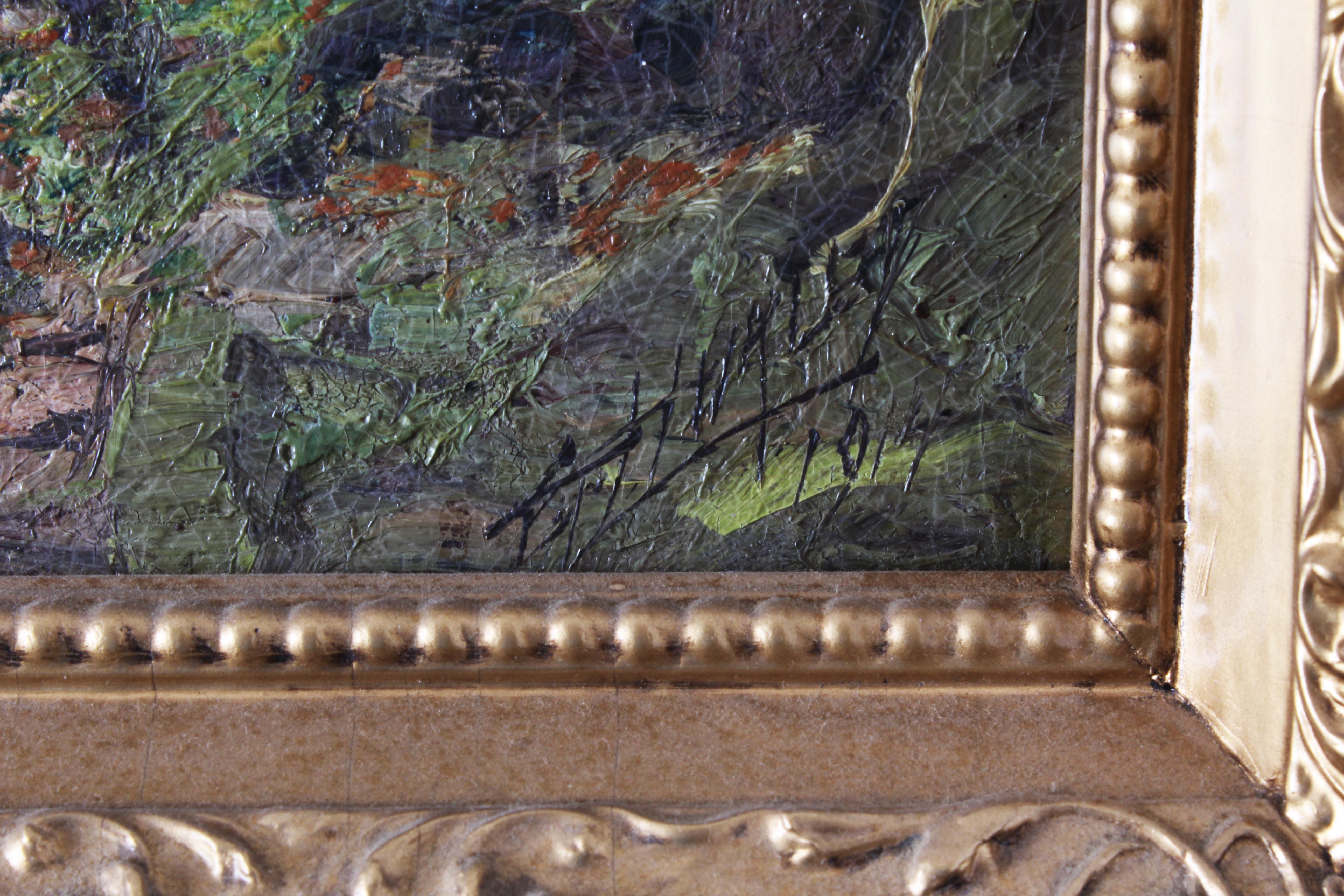 E.T. Hurley Signed Original 1911 Oil Painting