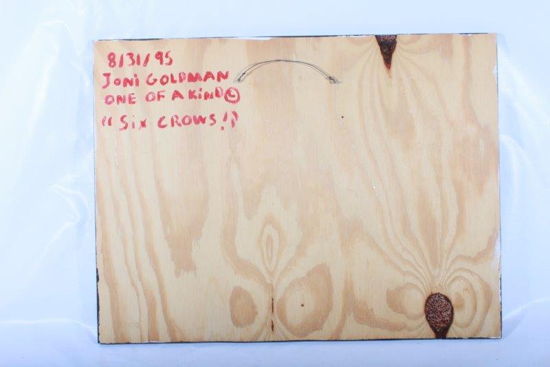 Joni Goldman "Six Crows" Contemporary Acrylic Painting