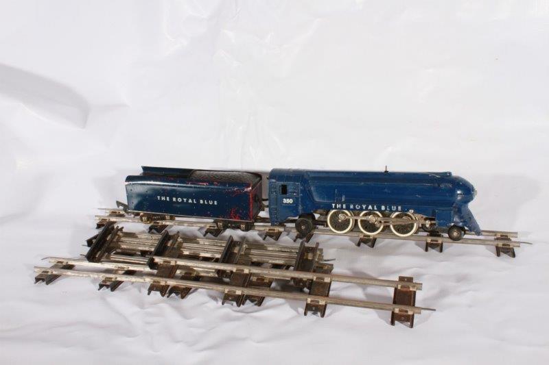 American Flyer "The Royal Blue 350" Toy Train Engine and Tender