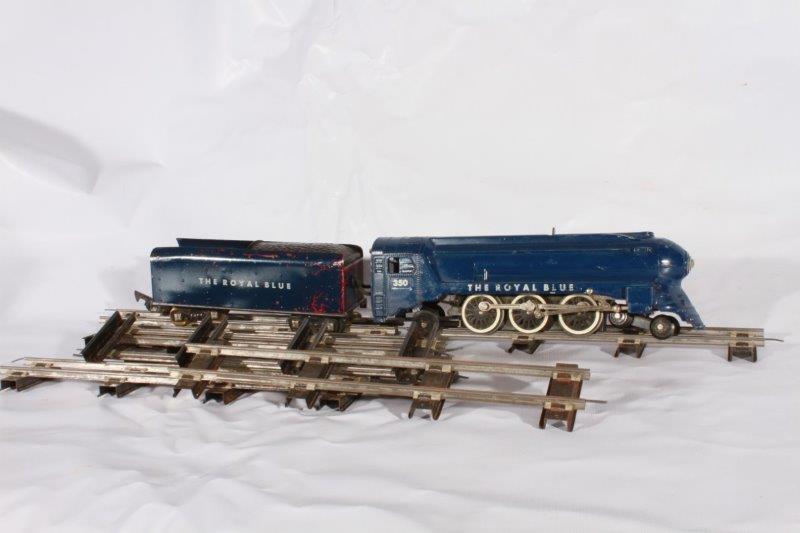 American Flyer "The Royal Blue 350" Toy Train Engine and Tender