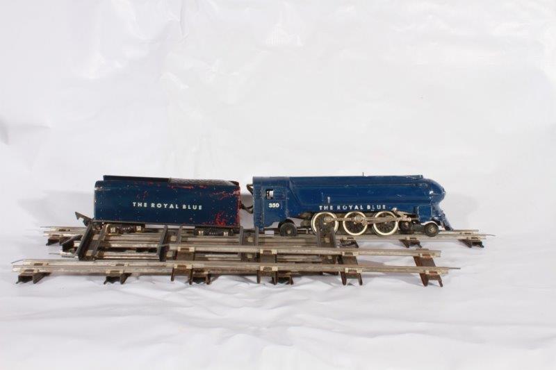American Flyer "The Royal Blue 350" Toy Train Engine and Tender