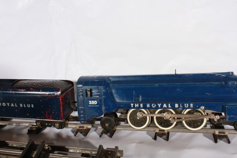 American Flyer "The Royal Blue 350" Toy Train Engine and Tender