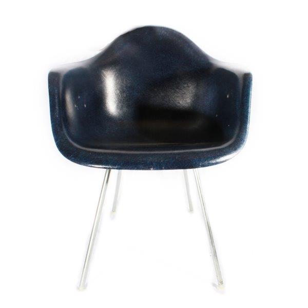 Mid Century Modern Blue Herman Miller Eames Armchair