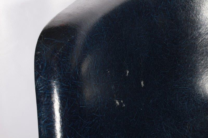 Mid Century Modern Blue Herman Miller Eames Armchair