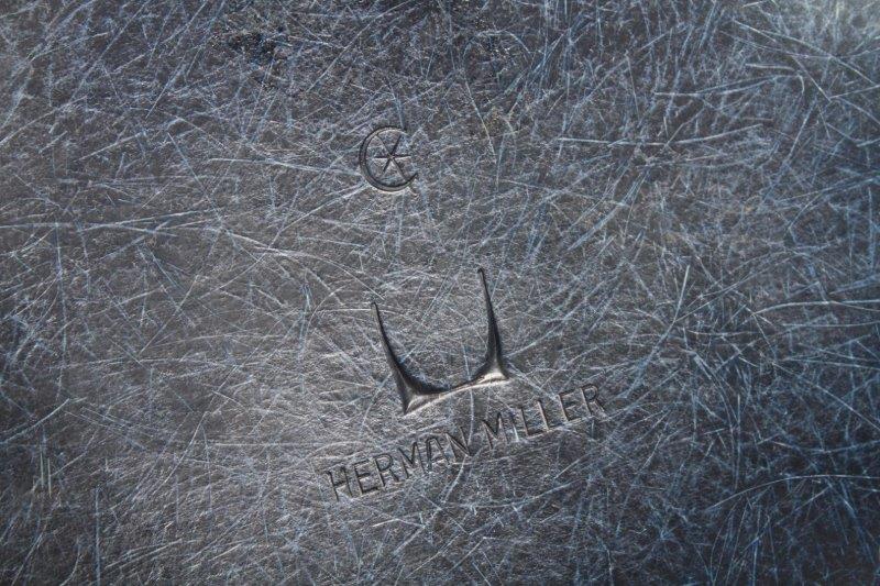 Mid Century Modern Blue Herman Miller Eames Armchair