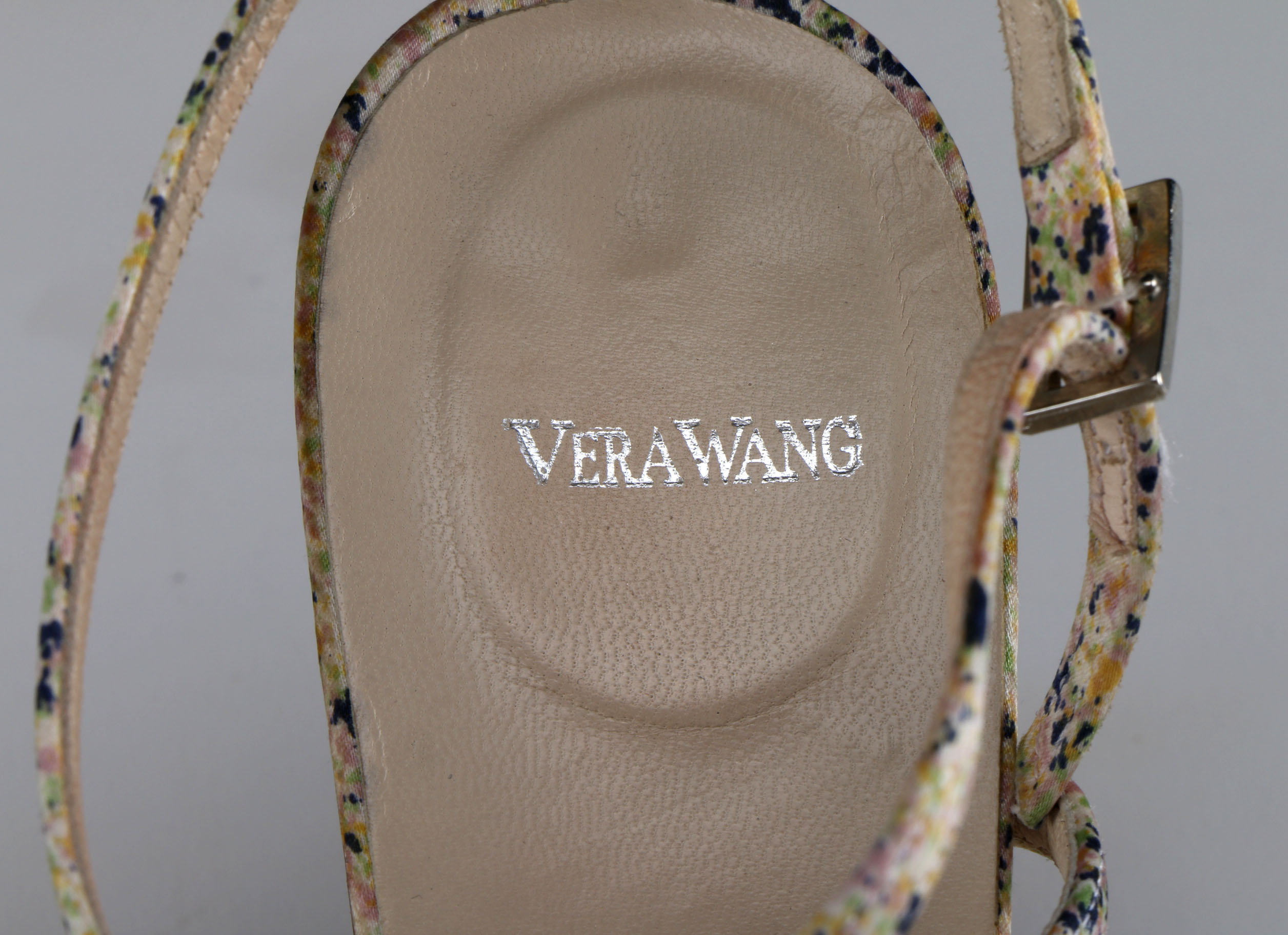 Vera Wang Strappy Speckled Heels