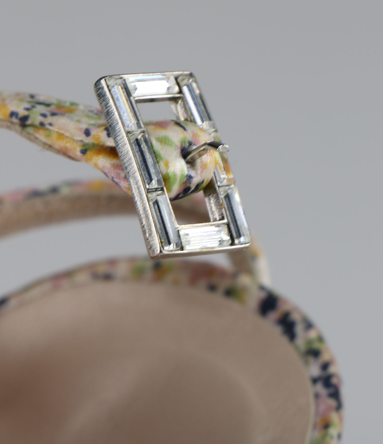 Vera Wang Strappy Speckled Heels