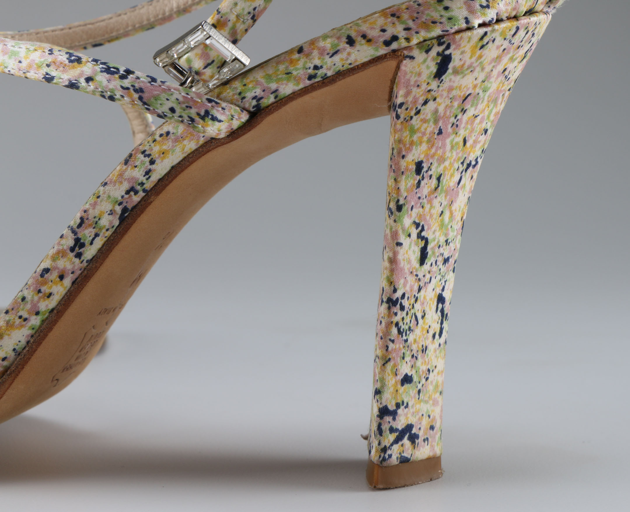 Vera Wang Strappy Speckled Heels