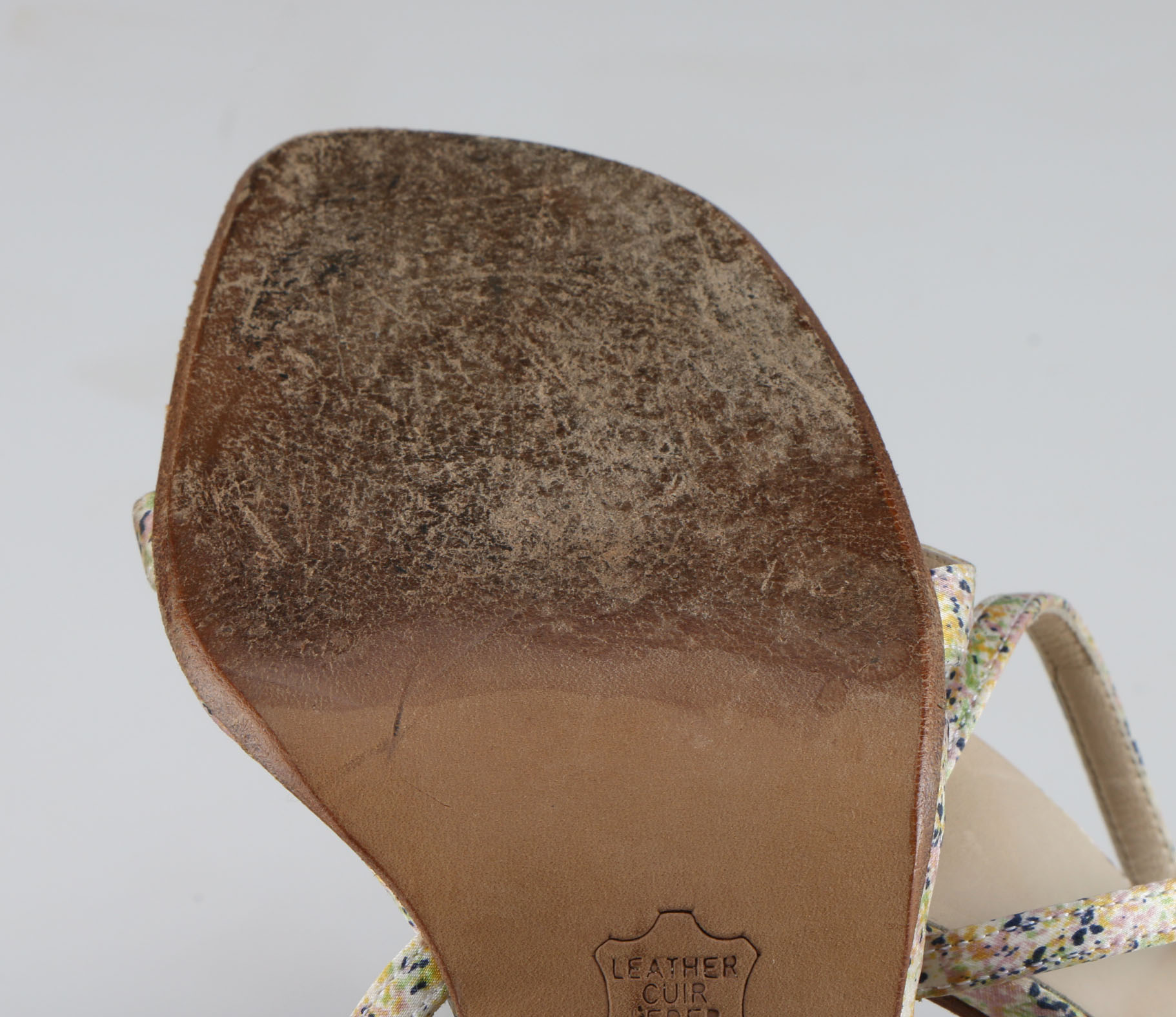 Vera Wang Strappy Speckled Heels