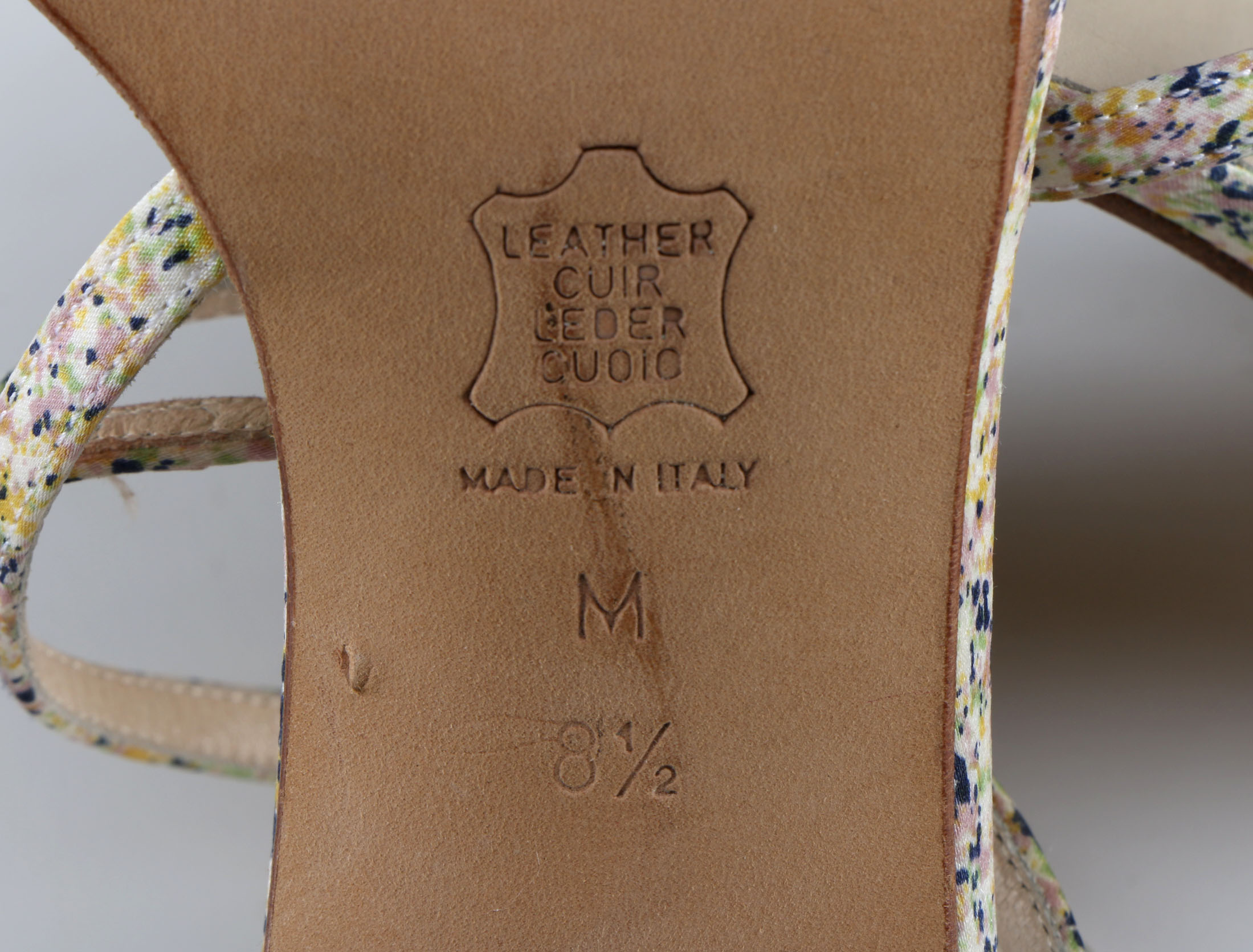 Vera Wang Strappy Speckled Heels