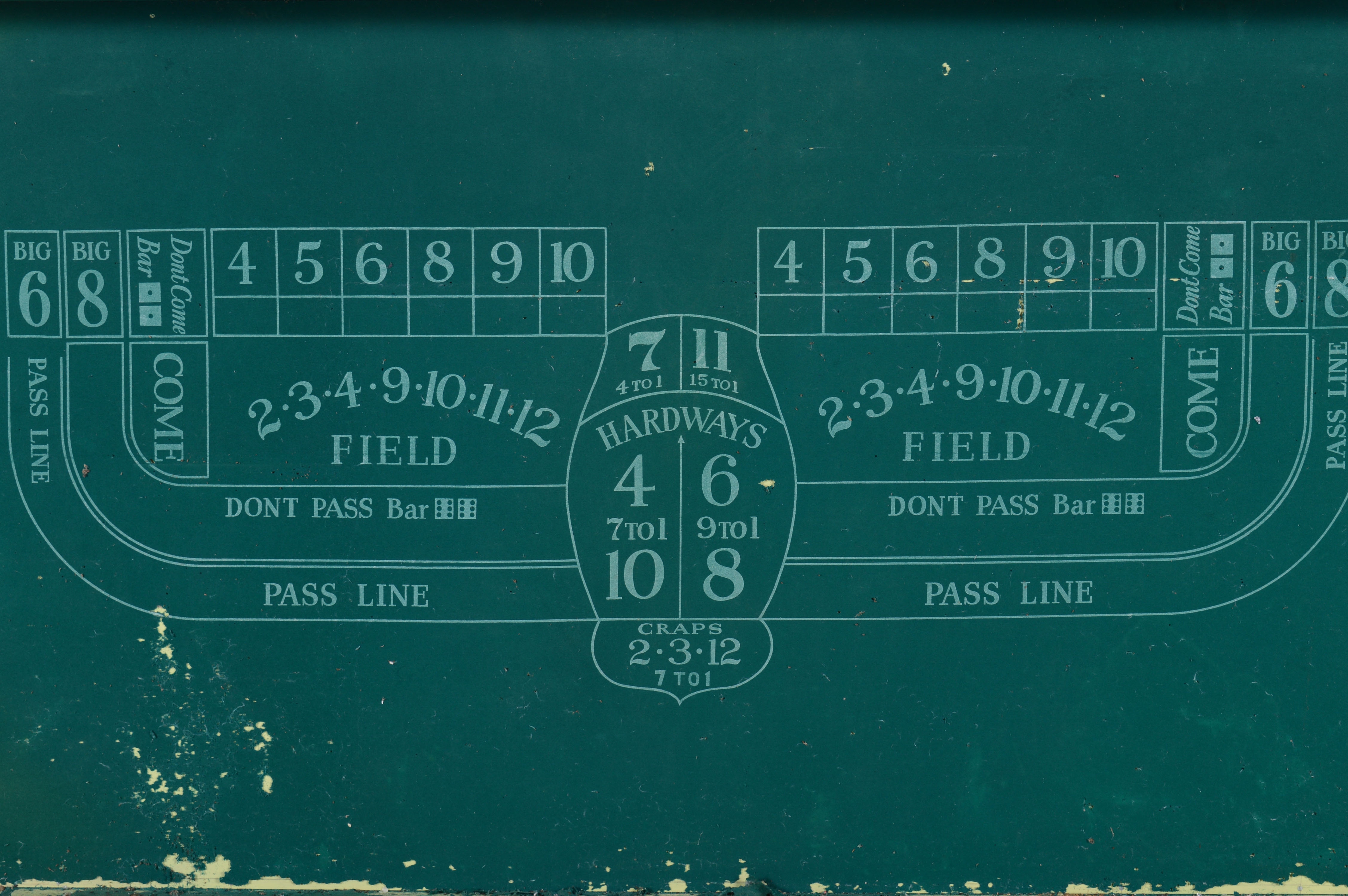 Vintage Craps Table Top