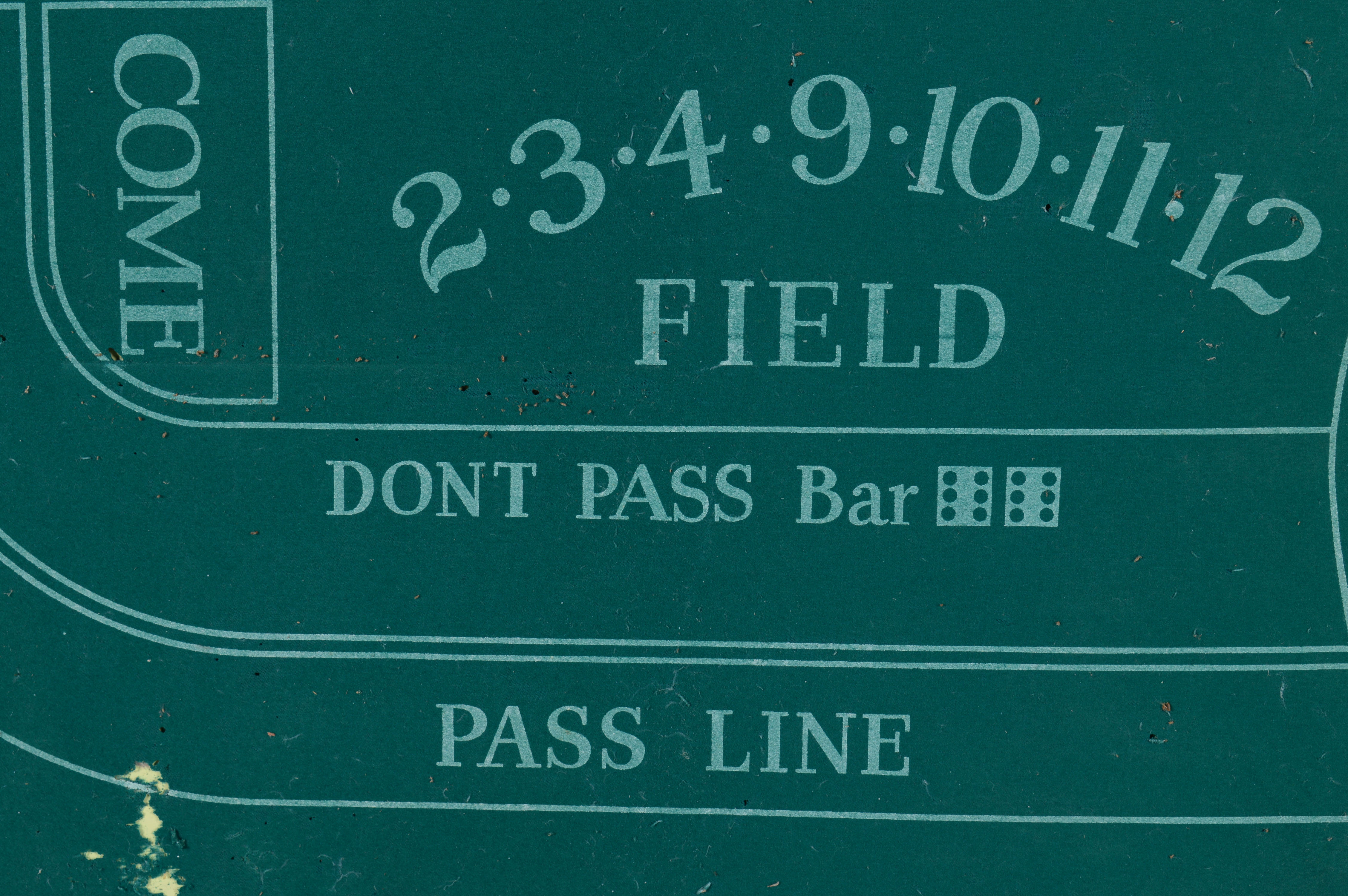 Vintage Craps Table Top