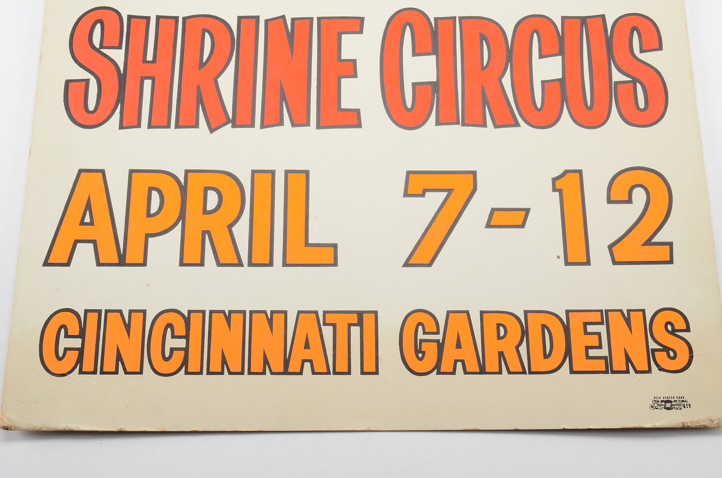 Cincinnati Gardens Shrine Circus Poster