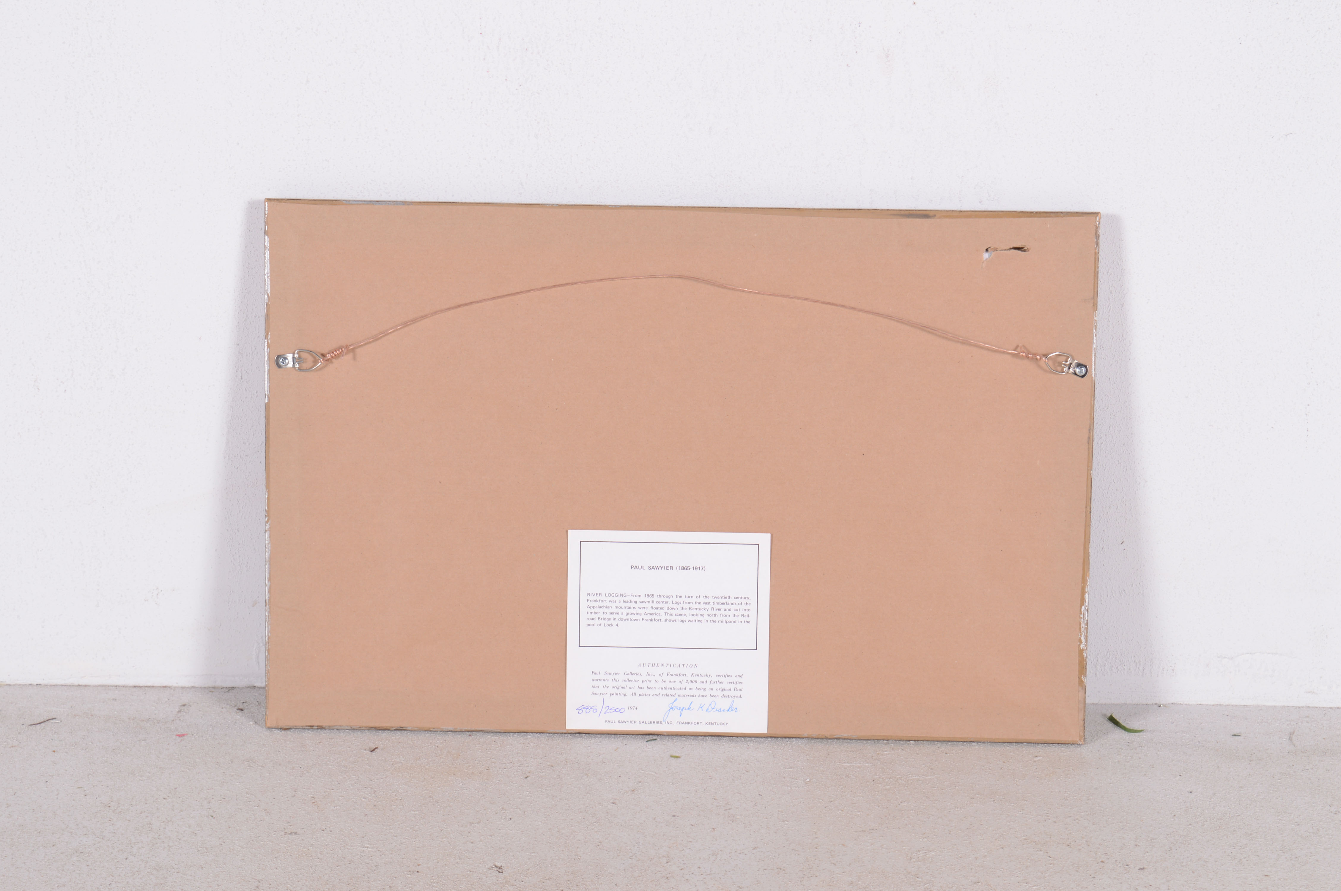 "River Loggins" Print After Paul Sawyier