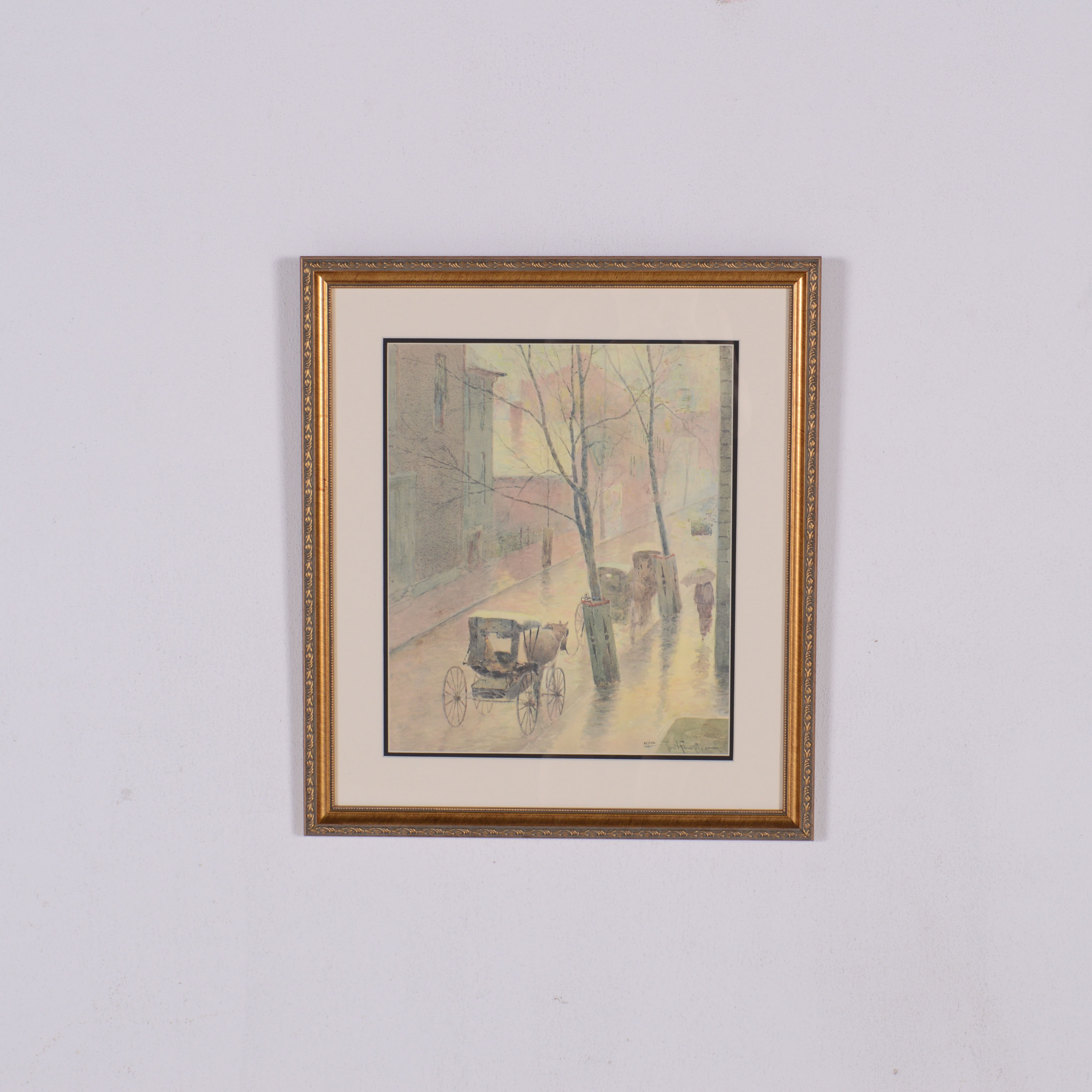 "A Rainy Day" Limidted Edtion Print After Paul Sawyier