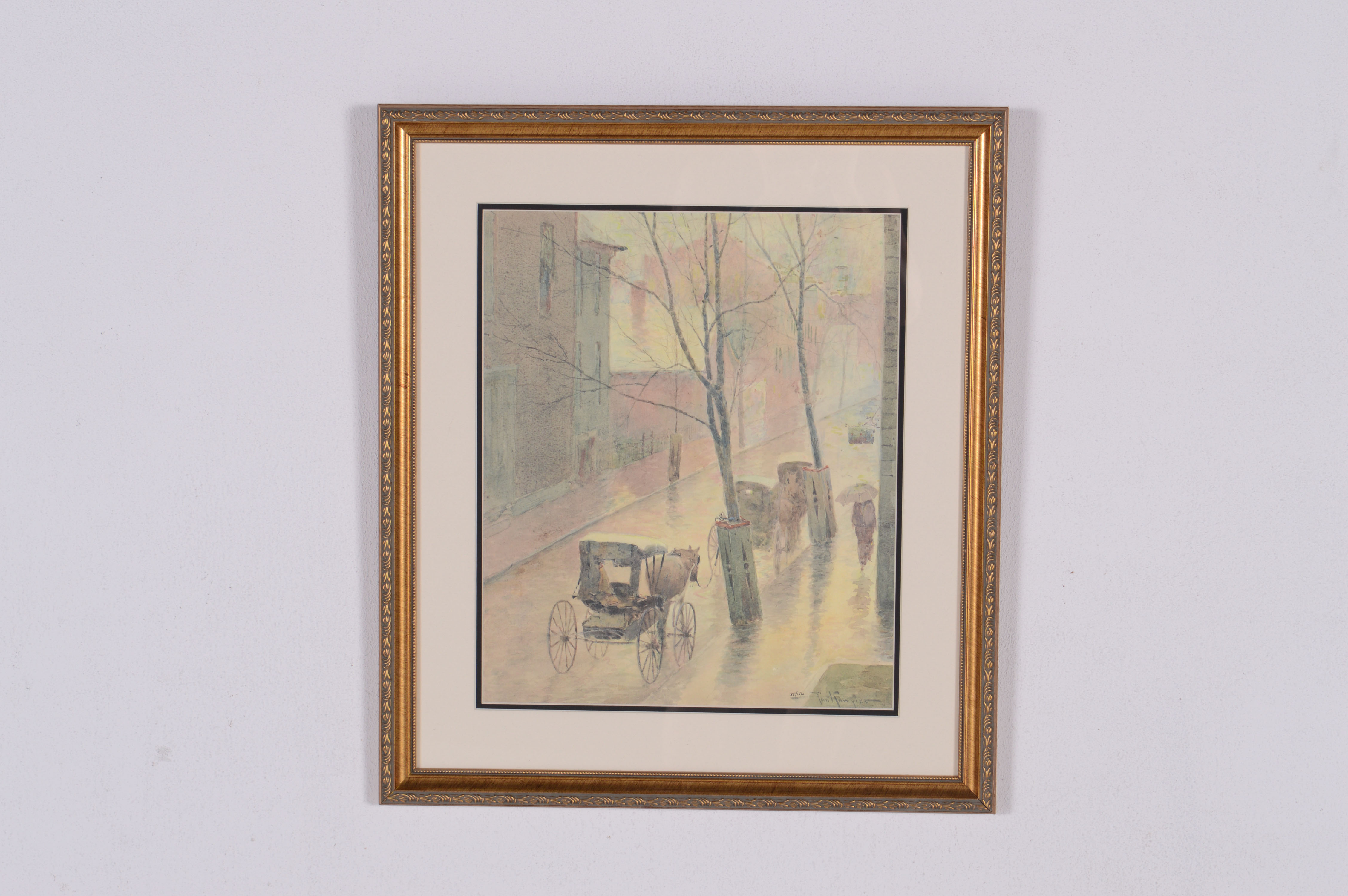 "A Rainy Day" Limidted Edtion Print After Paul Sawyier