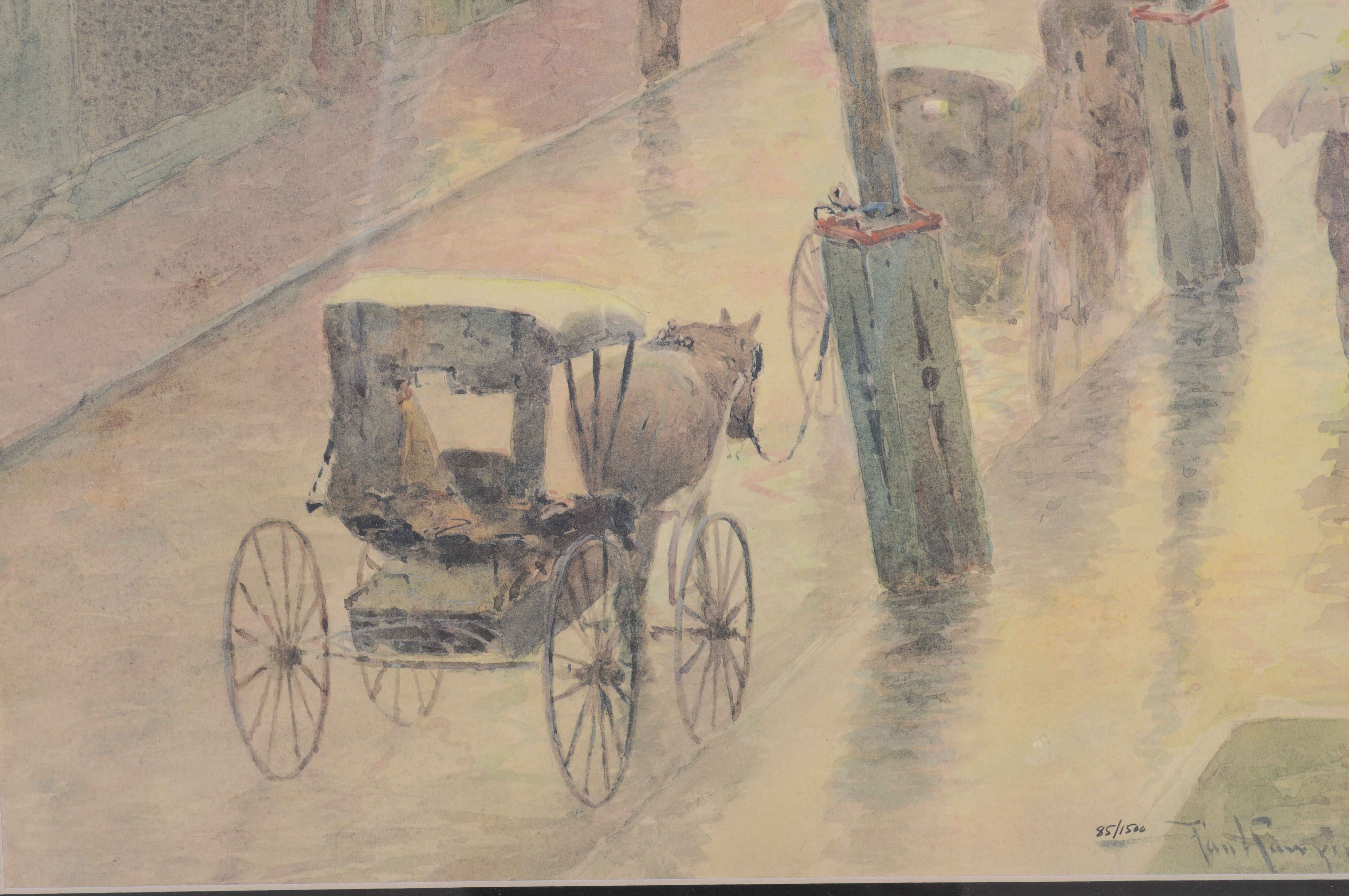 "A Rainy Day" Limidted Edtion Print After Paul Sawyier