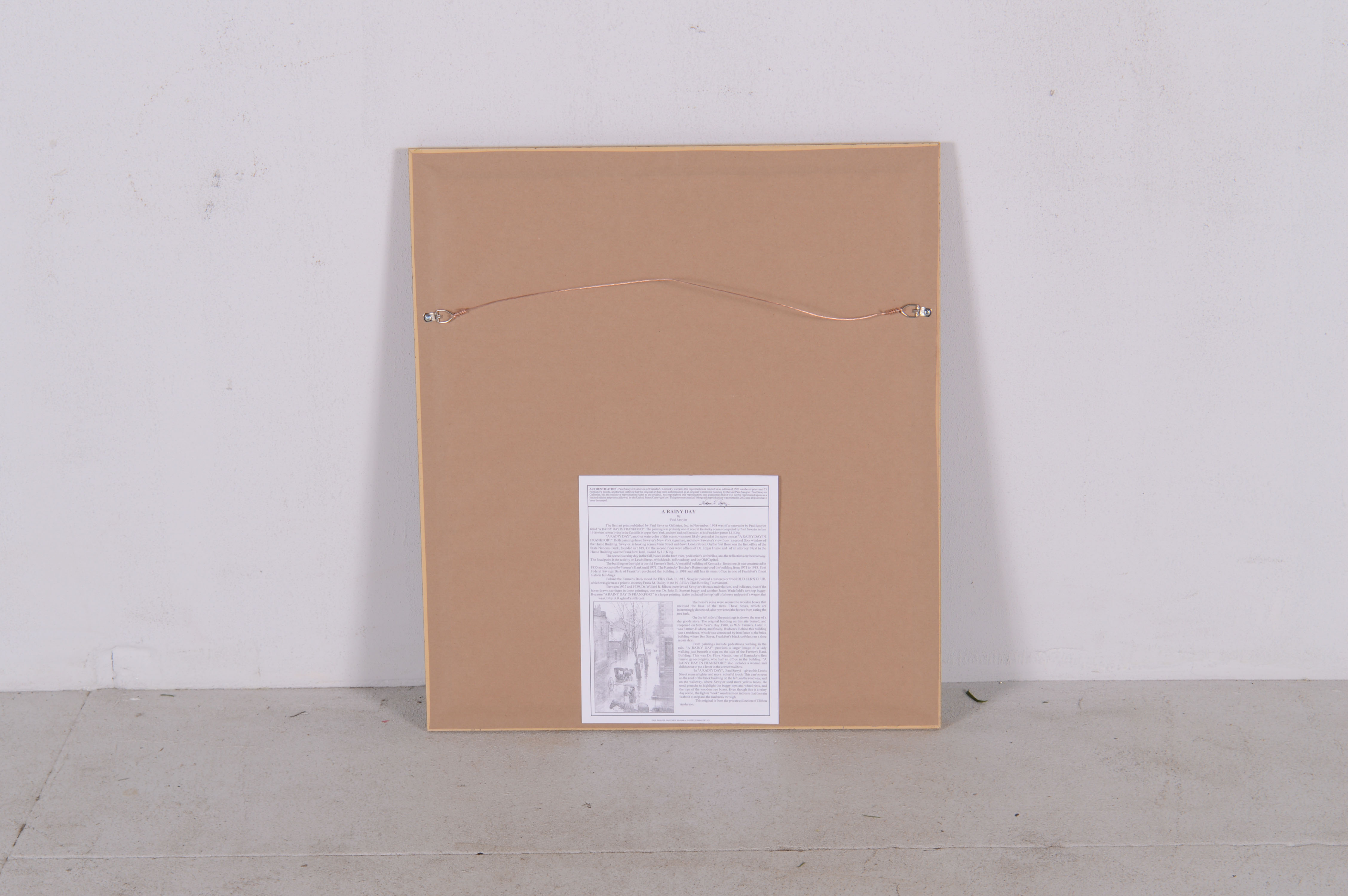 "A Rainy Day" Limidted Edtion Print After Paul Sawyier