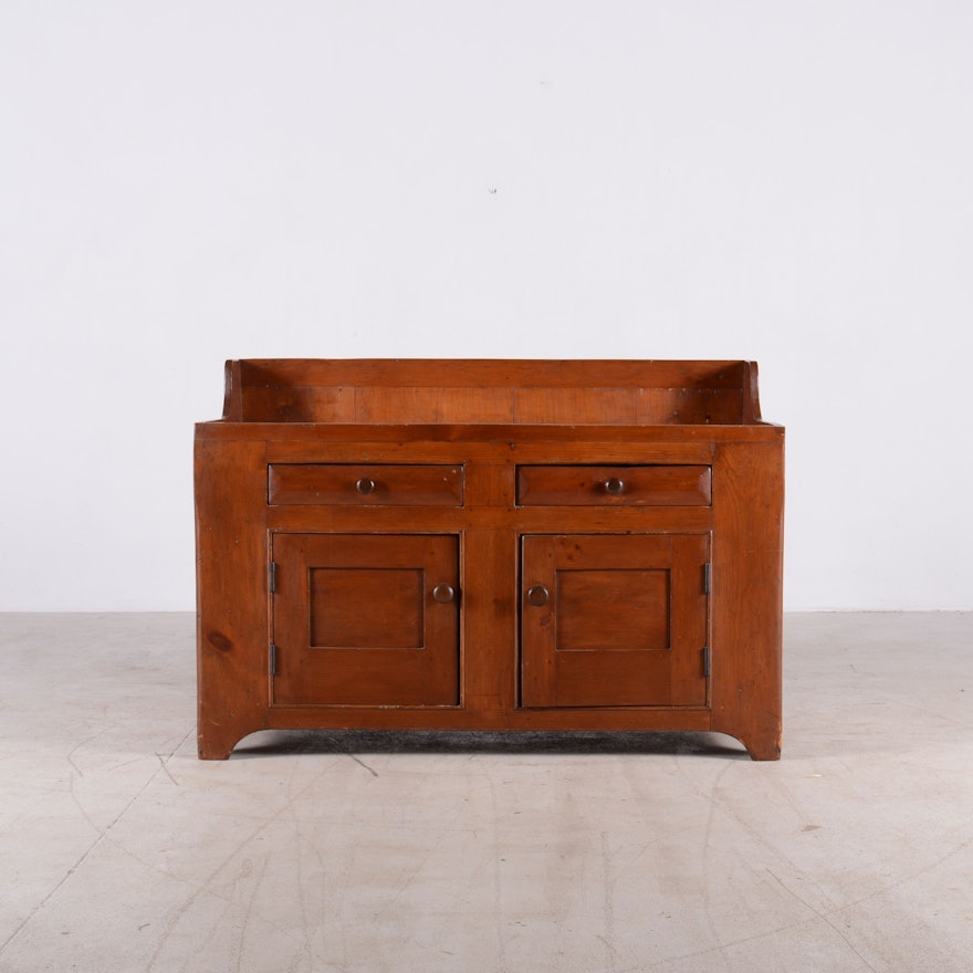 Antique Knotty Pine Dry Sink