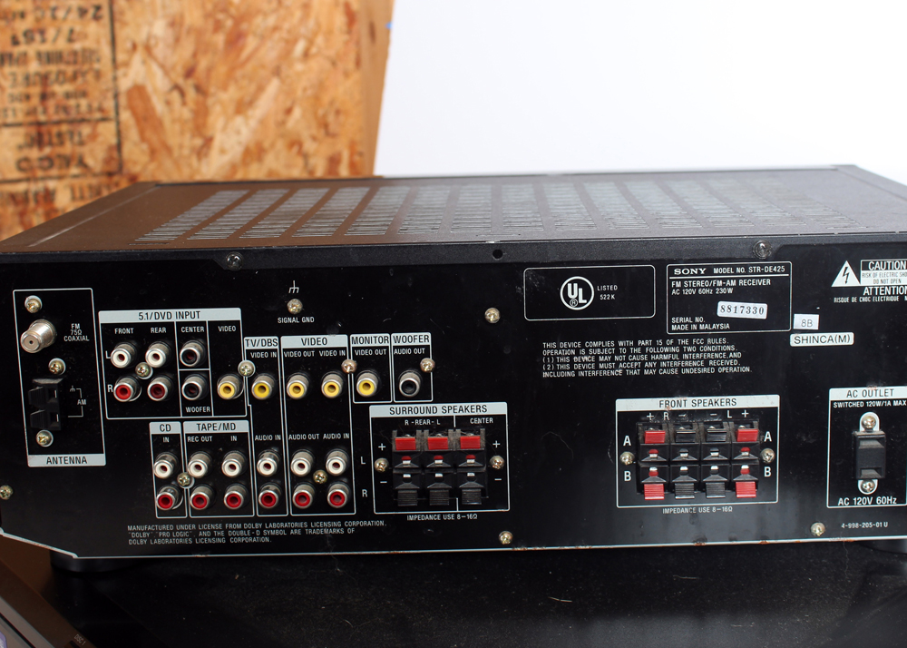 Sony 5 DVD/CD Changer Player and Sony 5.1 Multi Channel Control Center