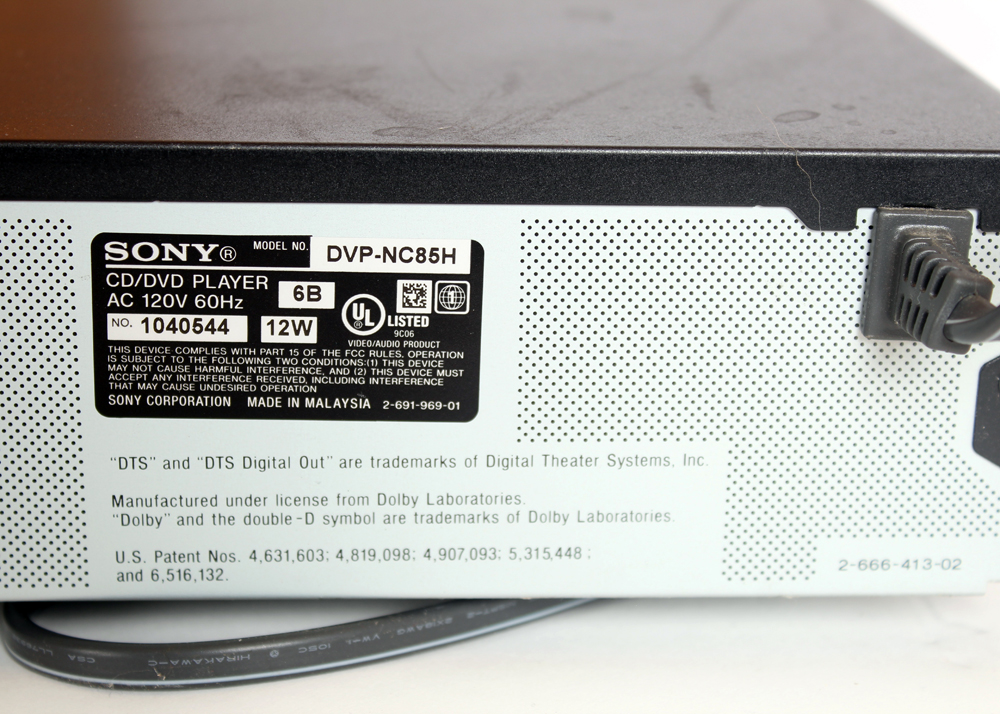 Sony 5 DVD/CD Changer Player and Sony 5.1 Multi Channel Control Center