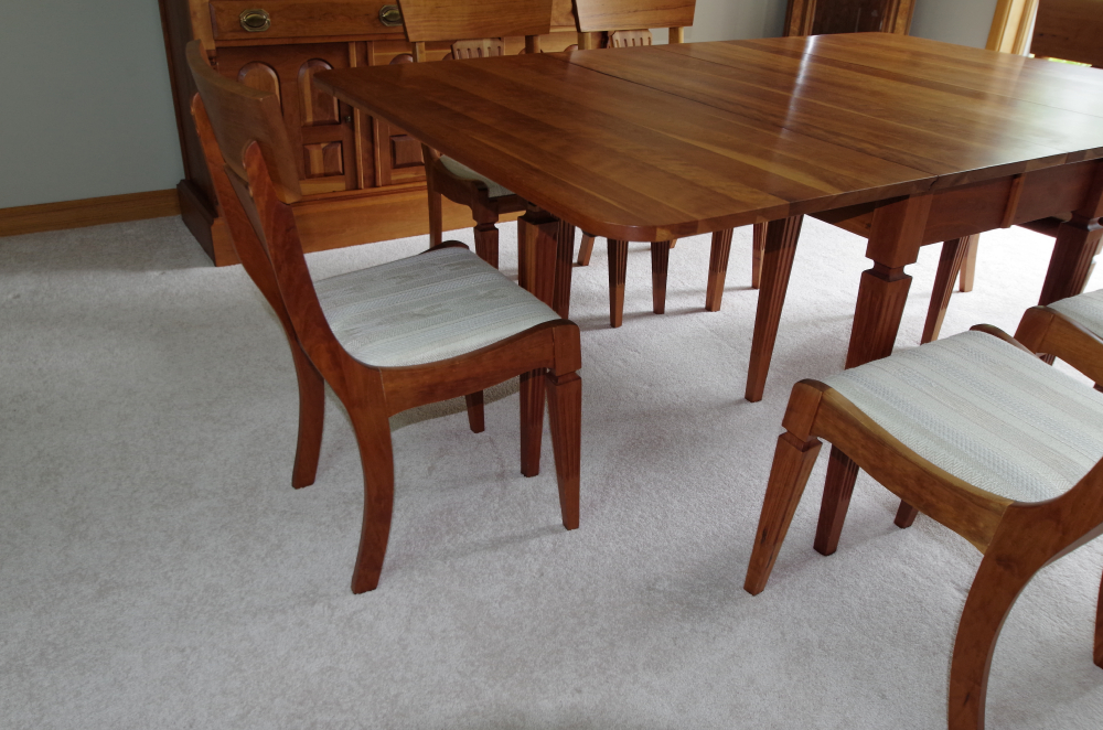 Solid Cherry Dining Table and Chairs Custom Built by Sampler Furniture Co. Homer IN