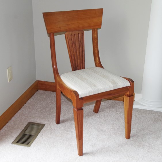 Solid Cherry Dining Table and Chairs Custom Built by Sampler Furniture Co. Homer IN