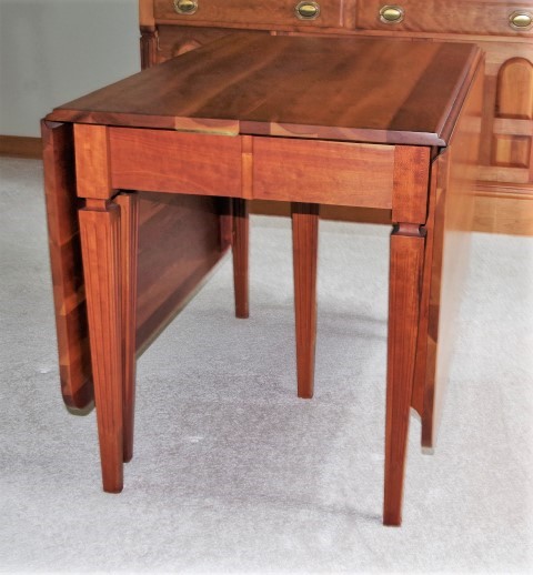Solid Cherry Dining Table and Chairs Custom Built by Sampler Furniture Co. Homer IN
