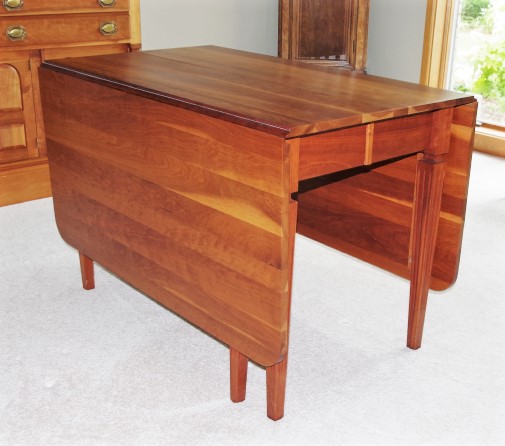 Solid Cherry Dining Table and Chairs Custom Built by Sampler Furniture Co. Homer IN