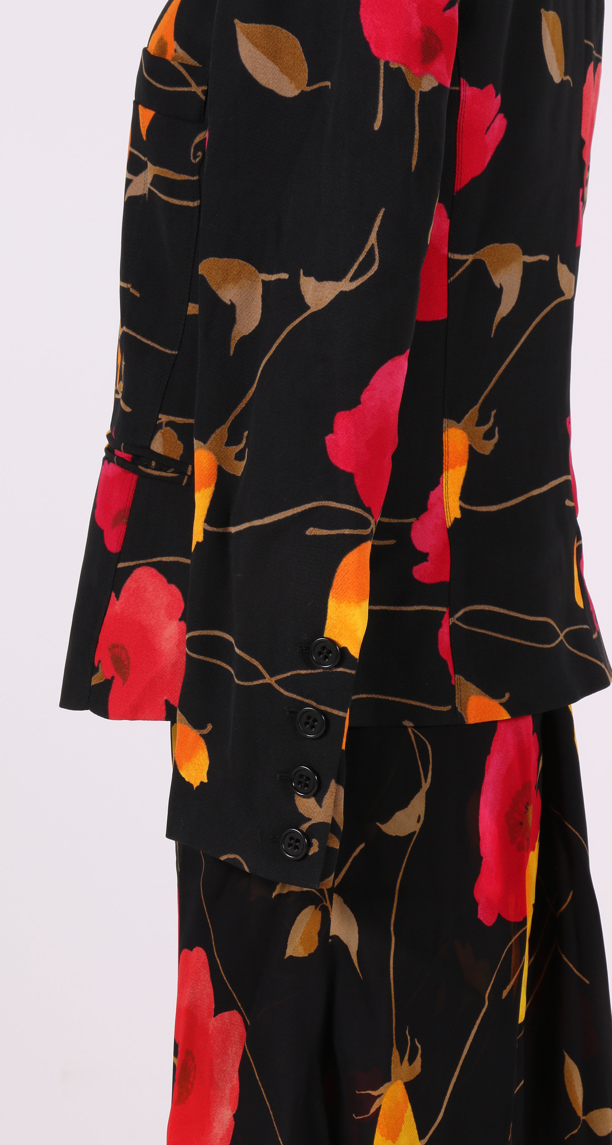 Vintage Sonia Rykiel Floral Rayon Skirt Suit