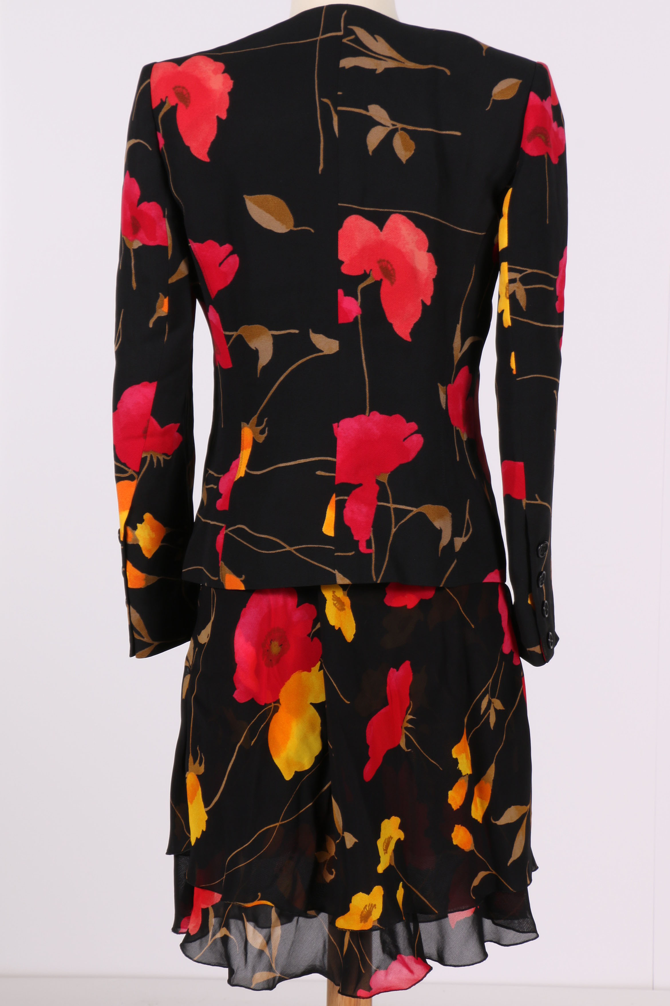 Vintage Sonia Rykiel Floral Rayon Skirt Suit