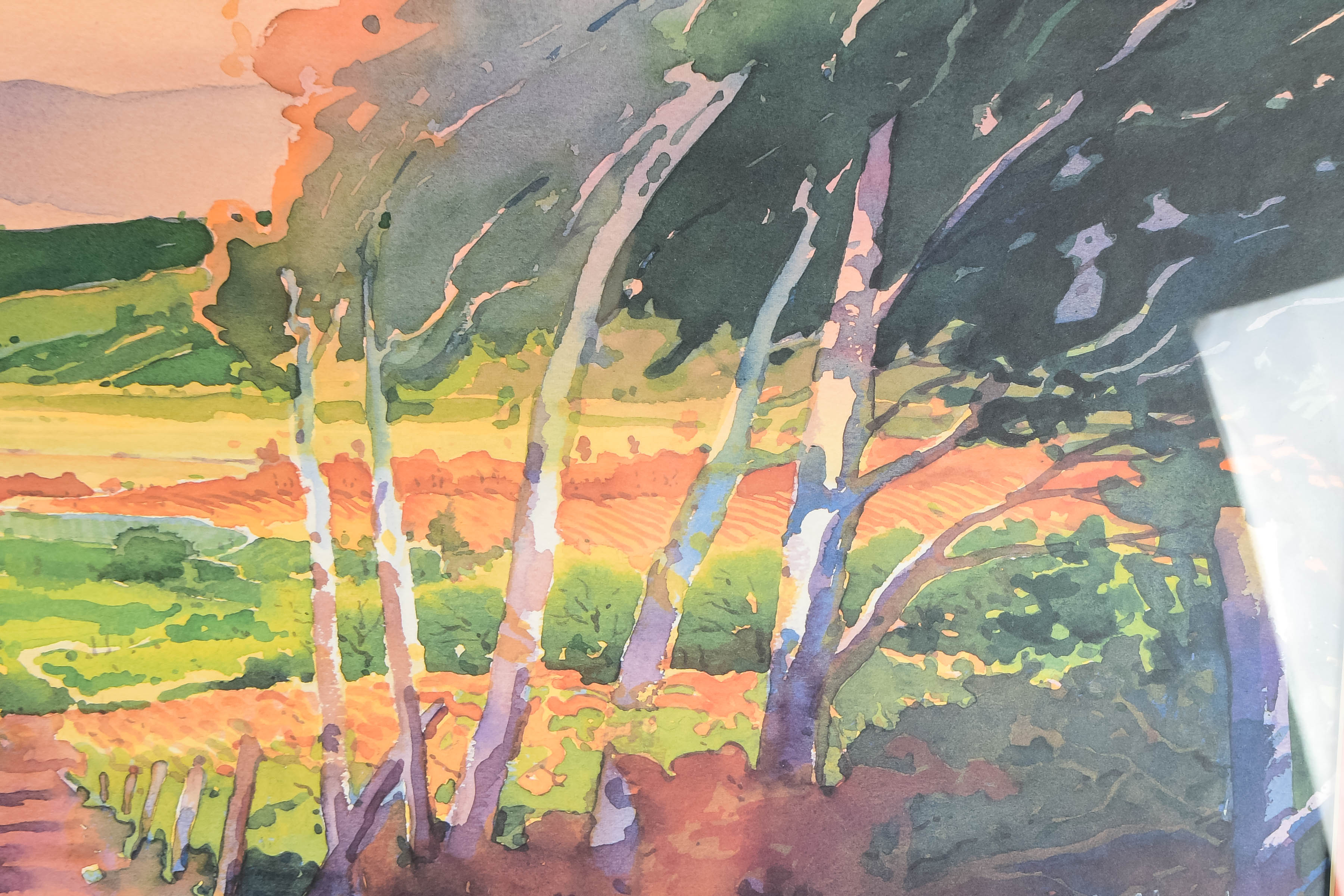 Douglas Chun Original Watercolor Landscape