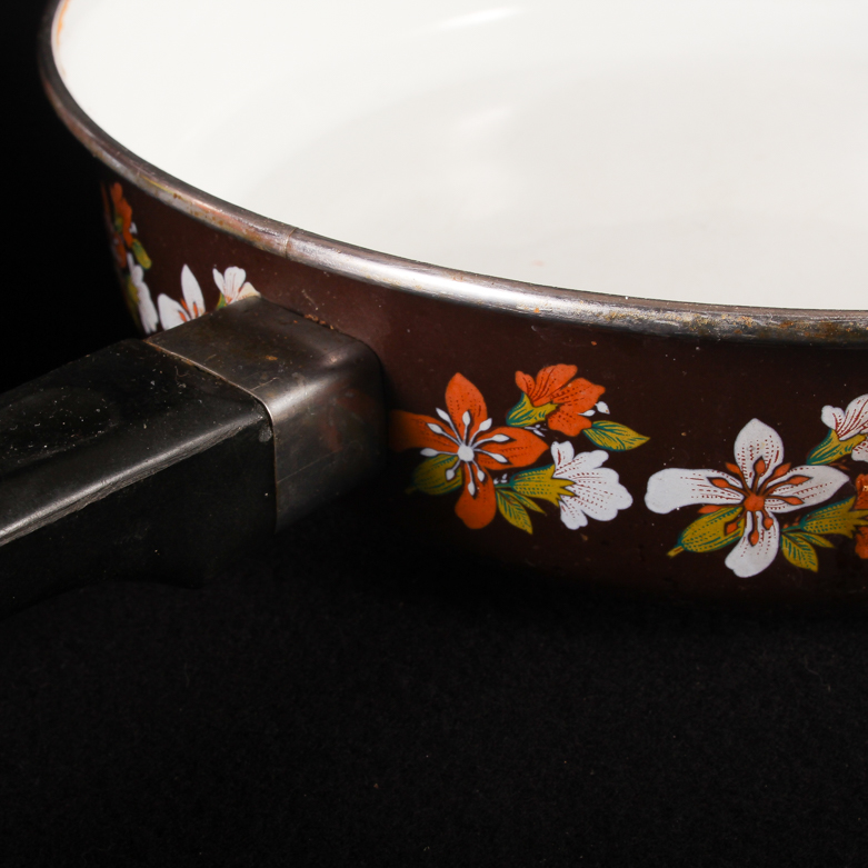 Pair of Vintage Enamel Cookware