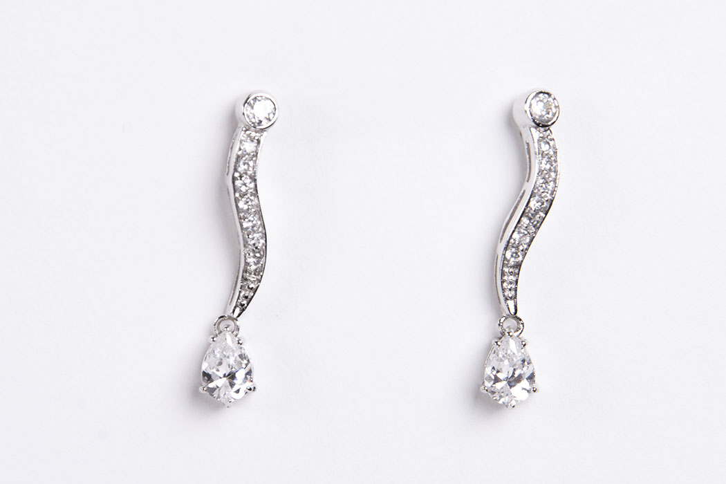 Curved Linked Necklace, Bracelet, and Earring Set