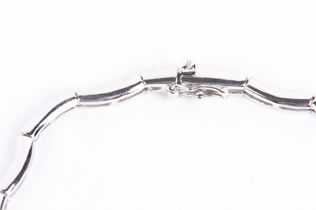 Curved Linked Necklace, Bracelet, and Earring Set