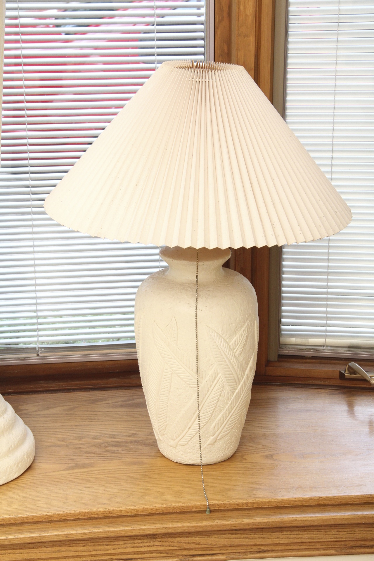 Duet of Ceramic Floor and Table Lamps