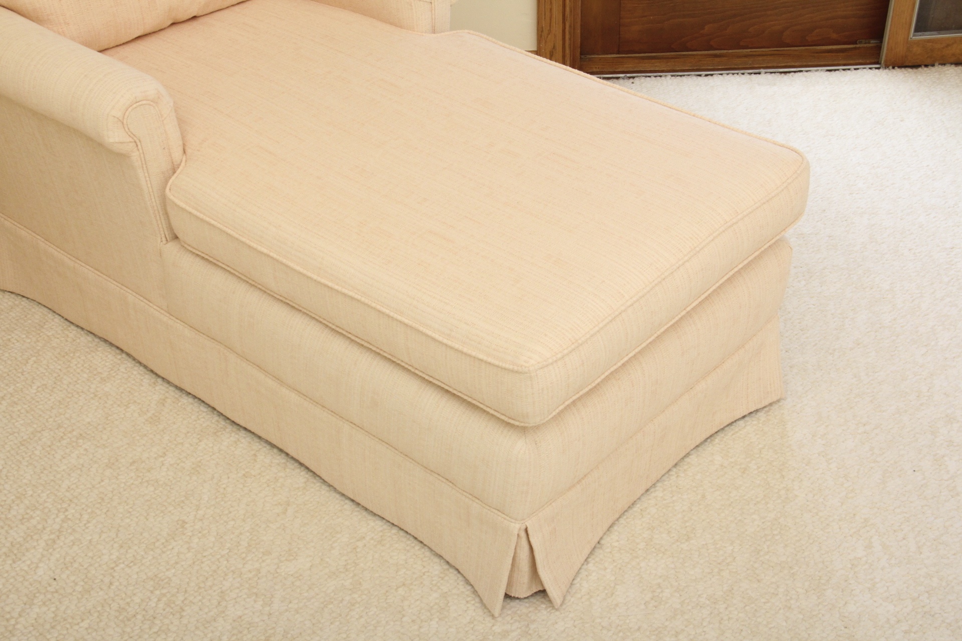 Upholstered Pastel Pink Chaise