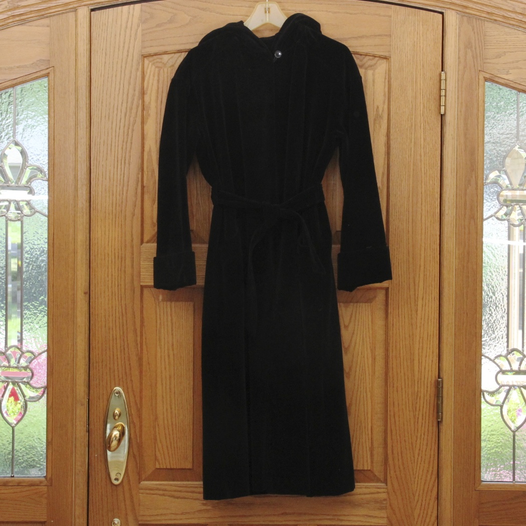 Vintage Saks Fifth Avenue Velvet Hooded Theater Coat