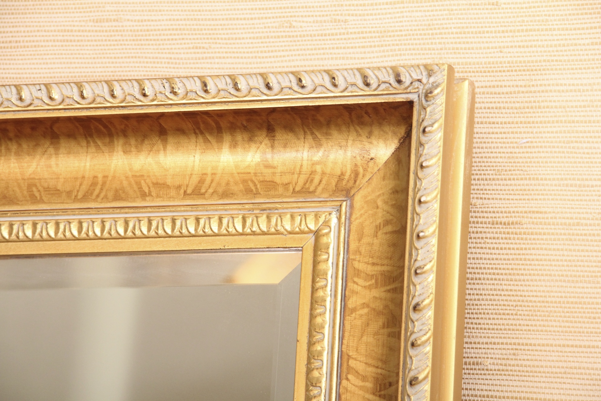Grand Beveled Mirror in Gilded Frame